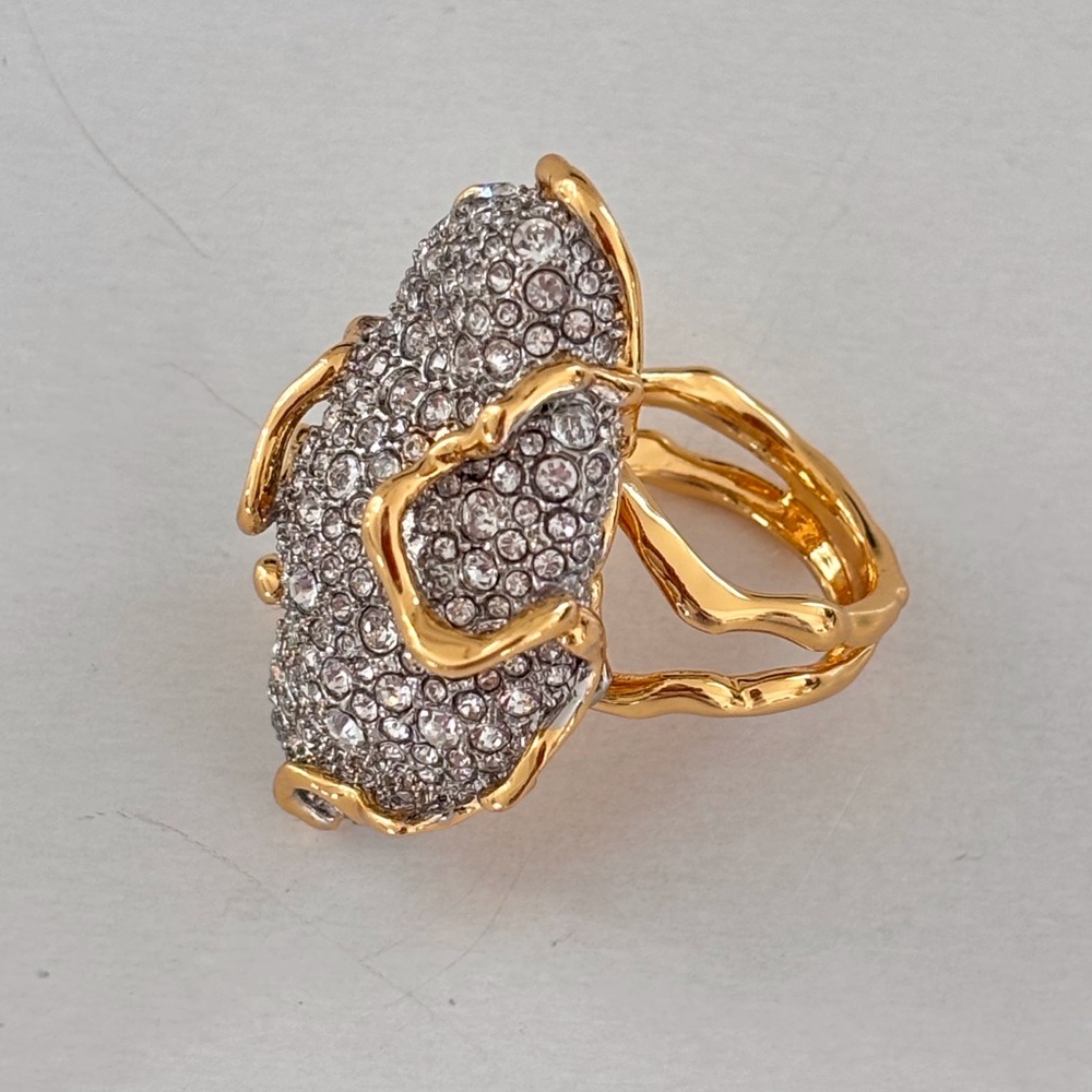 NWOT Alexis Bittar Solanales Large Crystal Pave Geode Ring - Picture 5 of 6